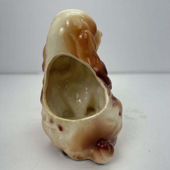 Vintage Relpo 1893 Japan MCM Ceramic Cocker Spaniel Dog Planter Sponge Holder 5" - Picture 4 of 16